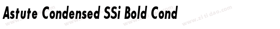 Astute Condensed SSi Bold Condensed字体转换